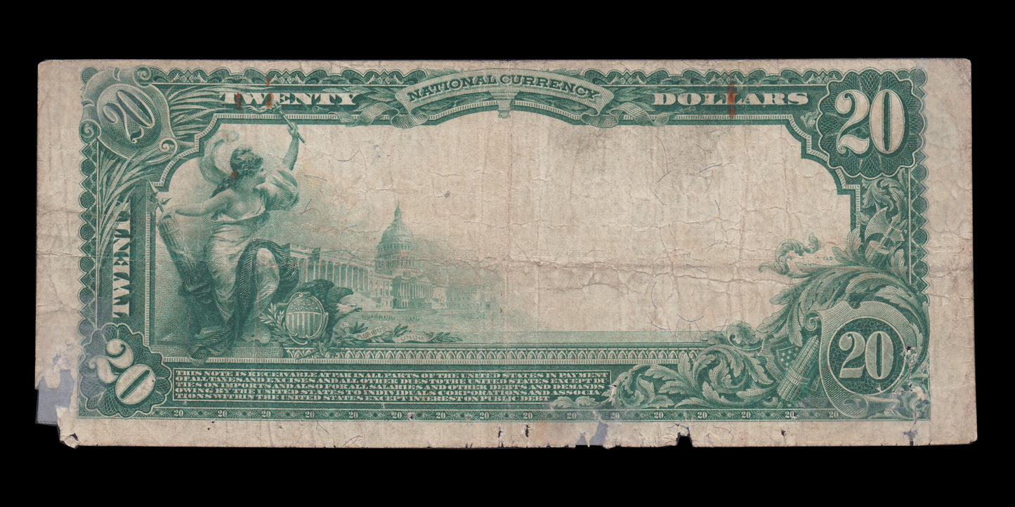 ÉTATS UNIS D'AMÉRIQUE - USA - $20 Dollars Girard NB Philadelphia, Pennsylvania 1902 Fr. 650 Good