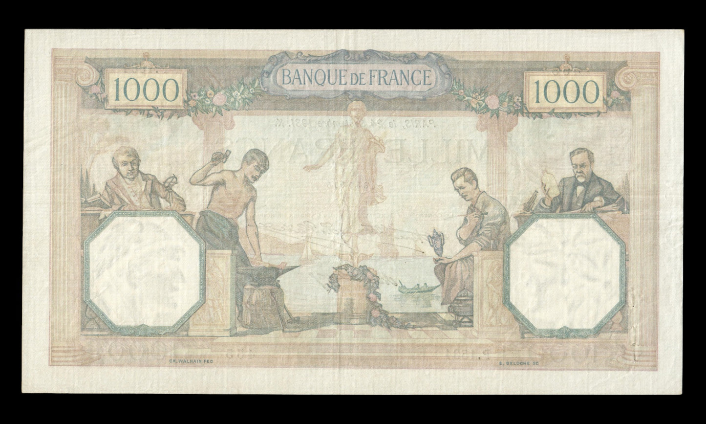 FRANCE - 1000 Francs Cérès et Mercure 1931 F.37.06, P.79b TTB / VF