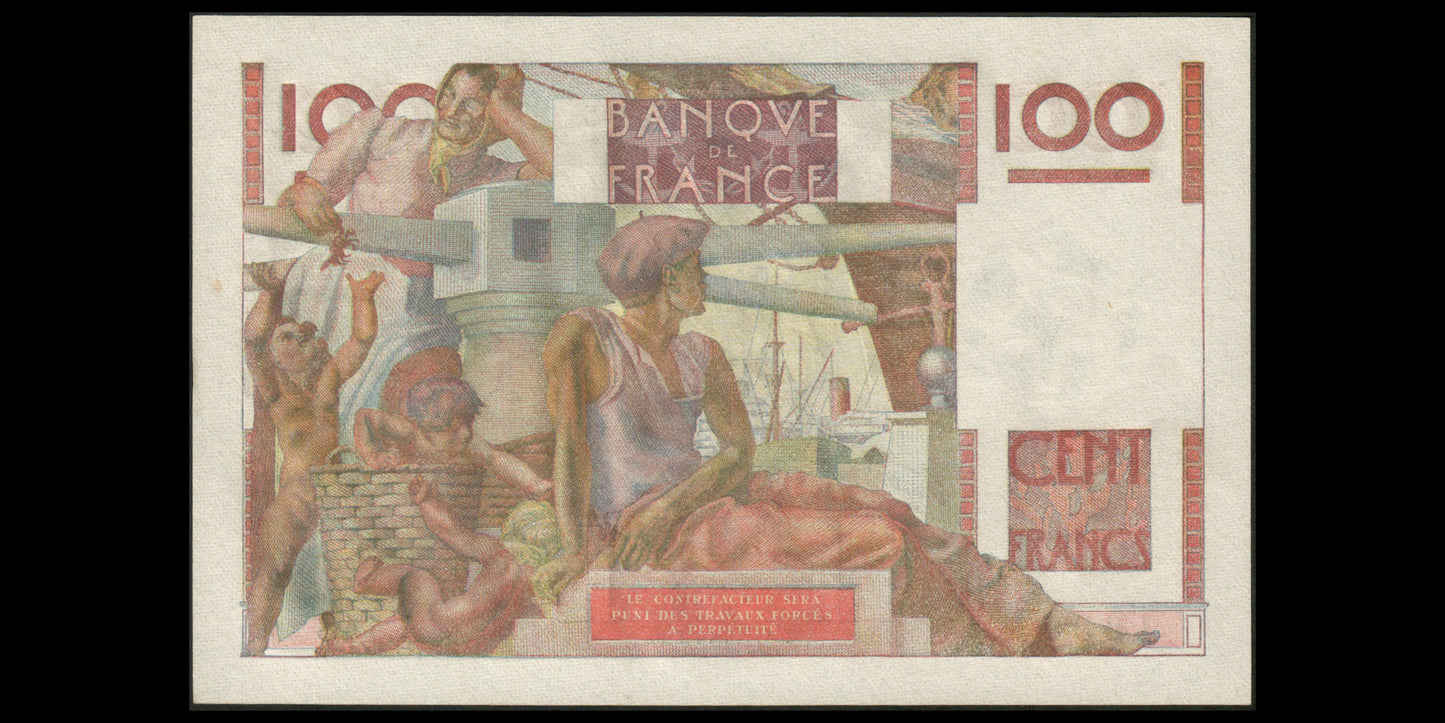 FRANCE - 100 Francs Jeune Paysan 1946 F.28.10, P.128a pr.NEUF / UNC-