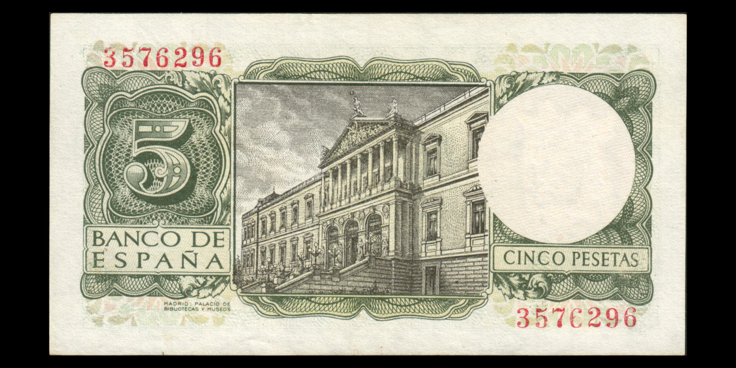ESPAGNE - SPAIN - 5 Pesetas 1954 P.146a SUP / XF