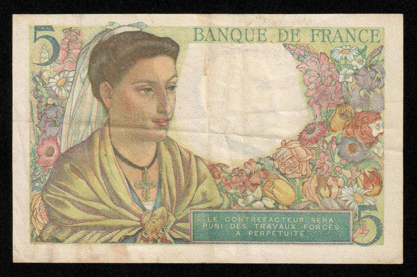 FRANCE - 5 Francs Berger 1943 S.118 F.05.05, P.98a TTB / VF