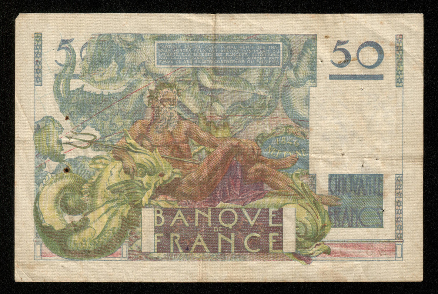FRANCE - 50 Francs Le Verrier 1949 M.139 F.20.13, P.127b TTB / VF