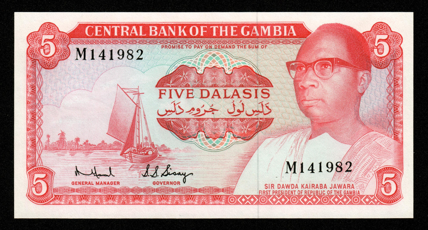 GAMBIE - GAMBIA - 5 Dalasis (1972-1986) P.5c NEUF / UNC