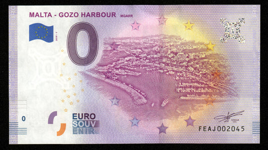 Billet Souvenir 0 Euro - Malta, GOZO HARBOUR MGARR 2019-1 NEUF / UNC