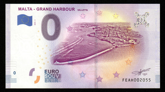 Billet Souvenir 0 Euro - Malta, GRAND HARBOUR VALLETTA 2019-1 NEUF / UNC
