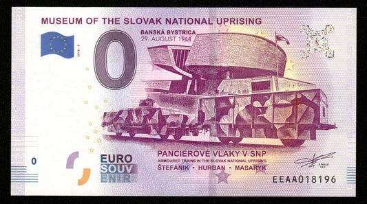 Billet Souvenir 0 Euro - Slovakia, MUSEUM OF THE SLOVAK NATIONAL UPRISING 2018-2 NEUF / UNC
