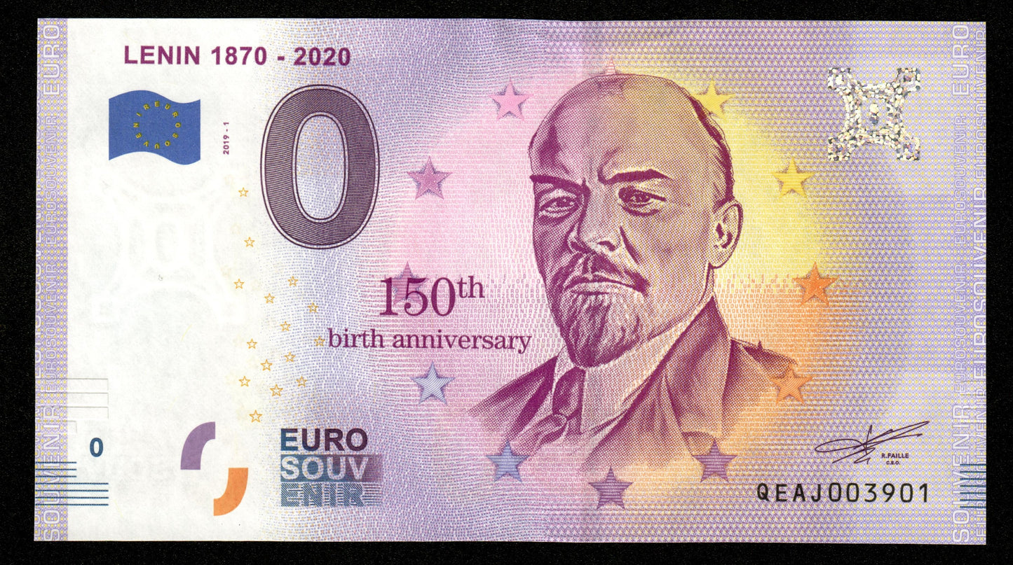Billet Souvenir 0 Euro - Russia, LENIN 1870 - 2020 2019-1 NEUF / UNC
