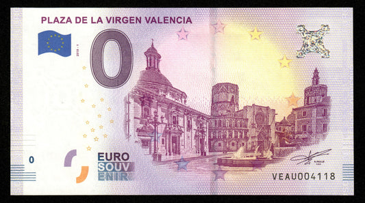 Billet Souvenir 0 Euro - Spain, PLAZA DE LA VIRGEN VALENCIA 2018-1 NEUF / UNC