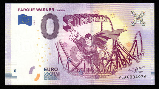 Billet Souvenir 0 Euro - Spain, PARQUE WARNER MADRID 2018-1 NEUF / UNC