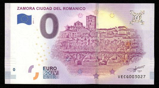 Billet Souvenir 0 Euro - Spain, ZAMORA CUIDAD DEL ROMANICO 2019-1 NEUF / UNC