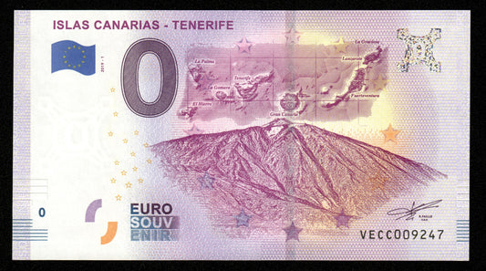 Billet Souvenir 0 Euro - Spain, ISLAS CANARIAS - TENERIFE 2019-1 NEUF / UNC