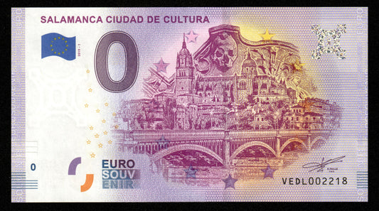 Billet Souvenir 0 Euro - Spain, SALAMANCA CUIDAD DE CULTURA 2019-1 NEUF / UNC
