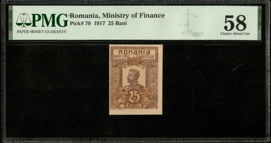 ROUMANIE - ROMANIA - 25 Bani 1917 P.70 pr.NEUF / PMG 58
