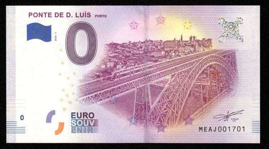 Billet Souvenir 0 Euro - Portugal, PONTE DE D. LUÍS PORTO 2018-1 NEUF / UNC