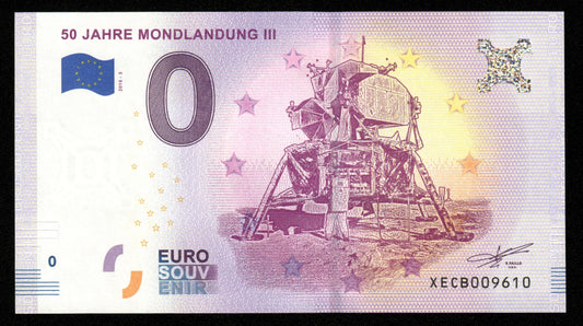 Billet Souvenir 0 Euro - Germany, 50 JAHRE MONDLANDUNG III 2018-3 NEUF / UNC