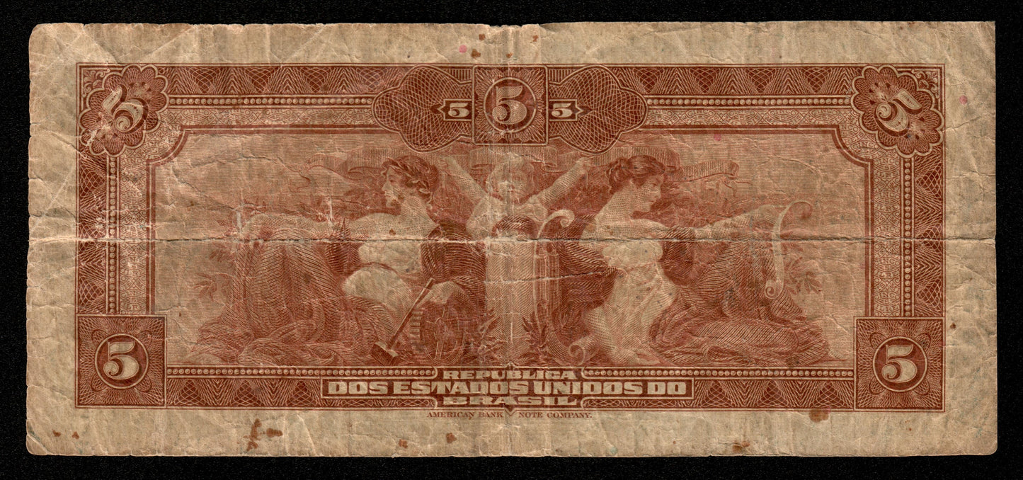 BRÉSIL - BRAZIL - 5 Mil Reis (1925) P.29b B+ / aFine
