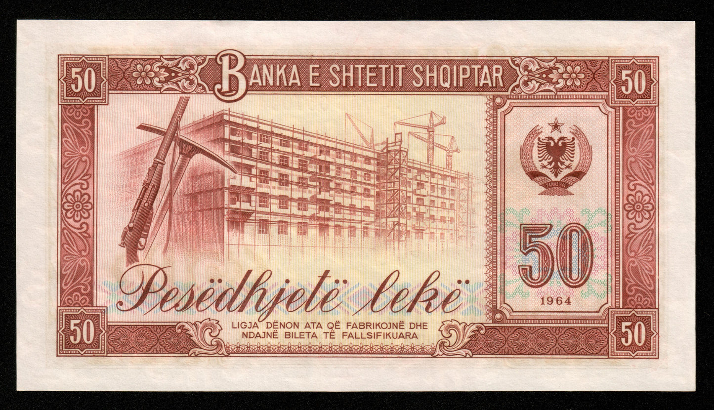 ALBANIE - ALBANIA - 50 Leke 1964 P.38a SPL+ / AU+