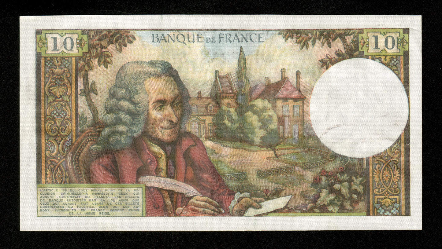 FRANCE - 10 Francs Voltaire 1973 F.62.63, P.147d SUP+ / XF+