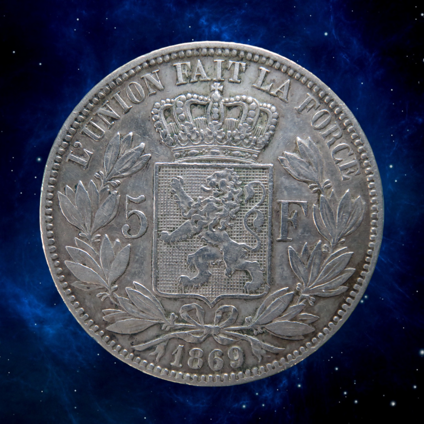 BELGIQUE - 5 Francs 1869 KM.24