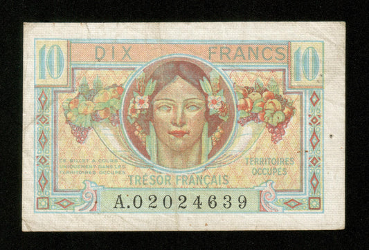 FRANCE - 10 Francs Trésor Français 1947 VF.30.01 Pick M7a TTB / VF