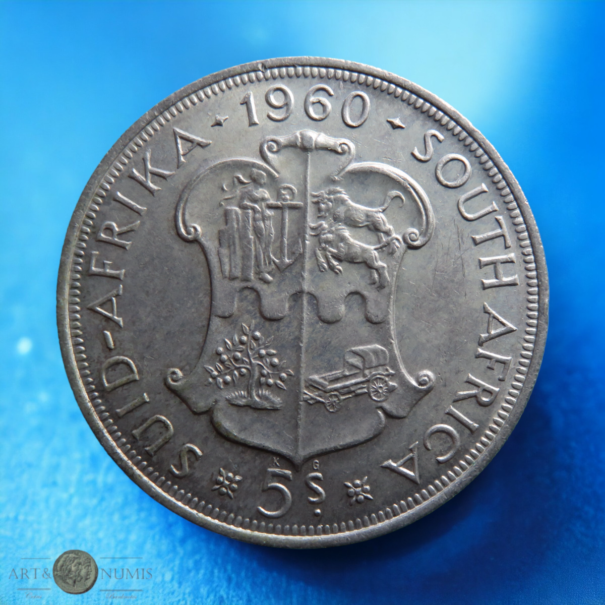 AFRIQUE DU SUD - SOUTH AFRICA - 5 Shillings 1960 KM.55