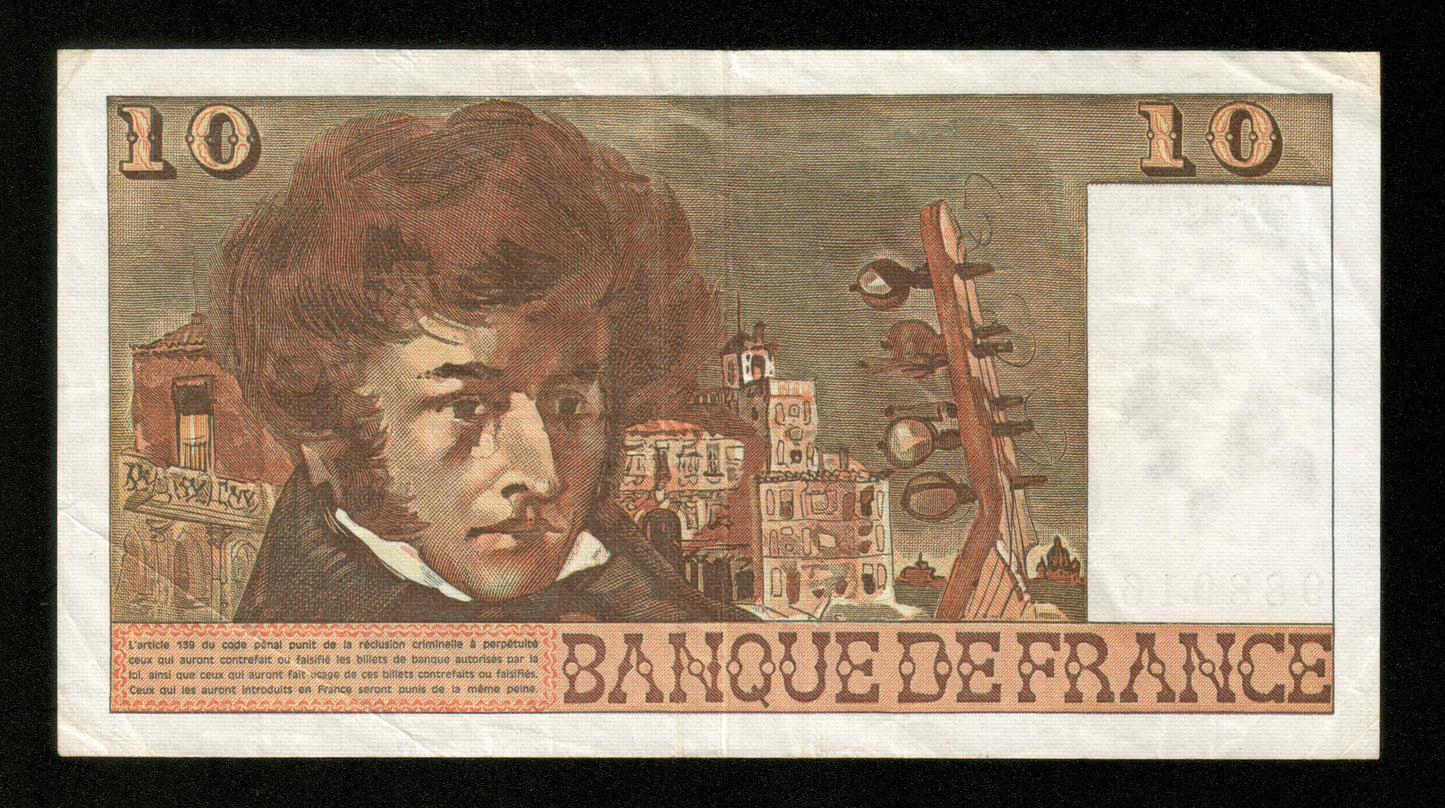 FRANCE - 10 Francs Berlioz 1978 G.306 F.63.25 Pick 150c TTB / VF