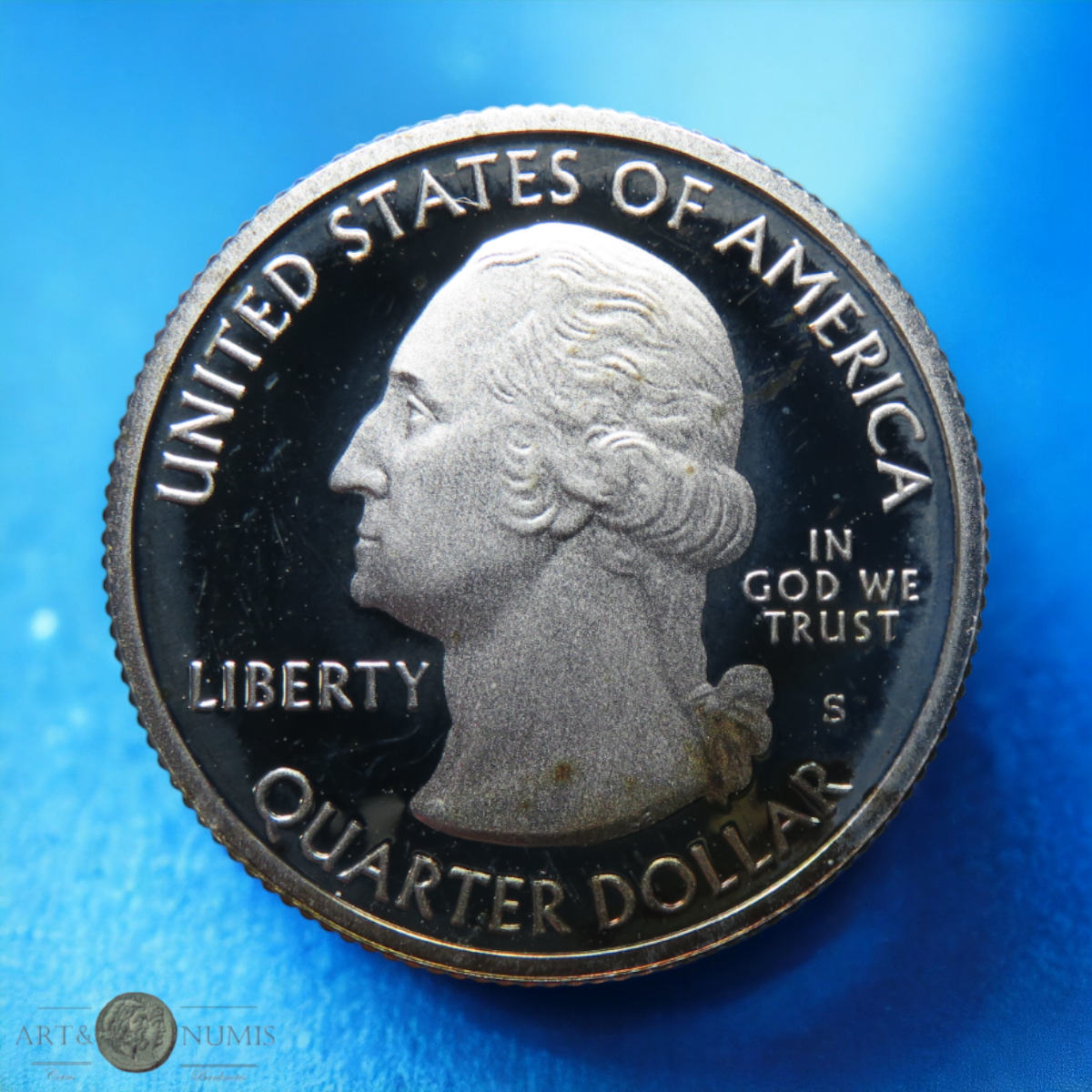USA - Silver Quarter dollar Proof Great Smoky Mountains 2014