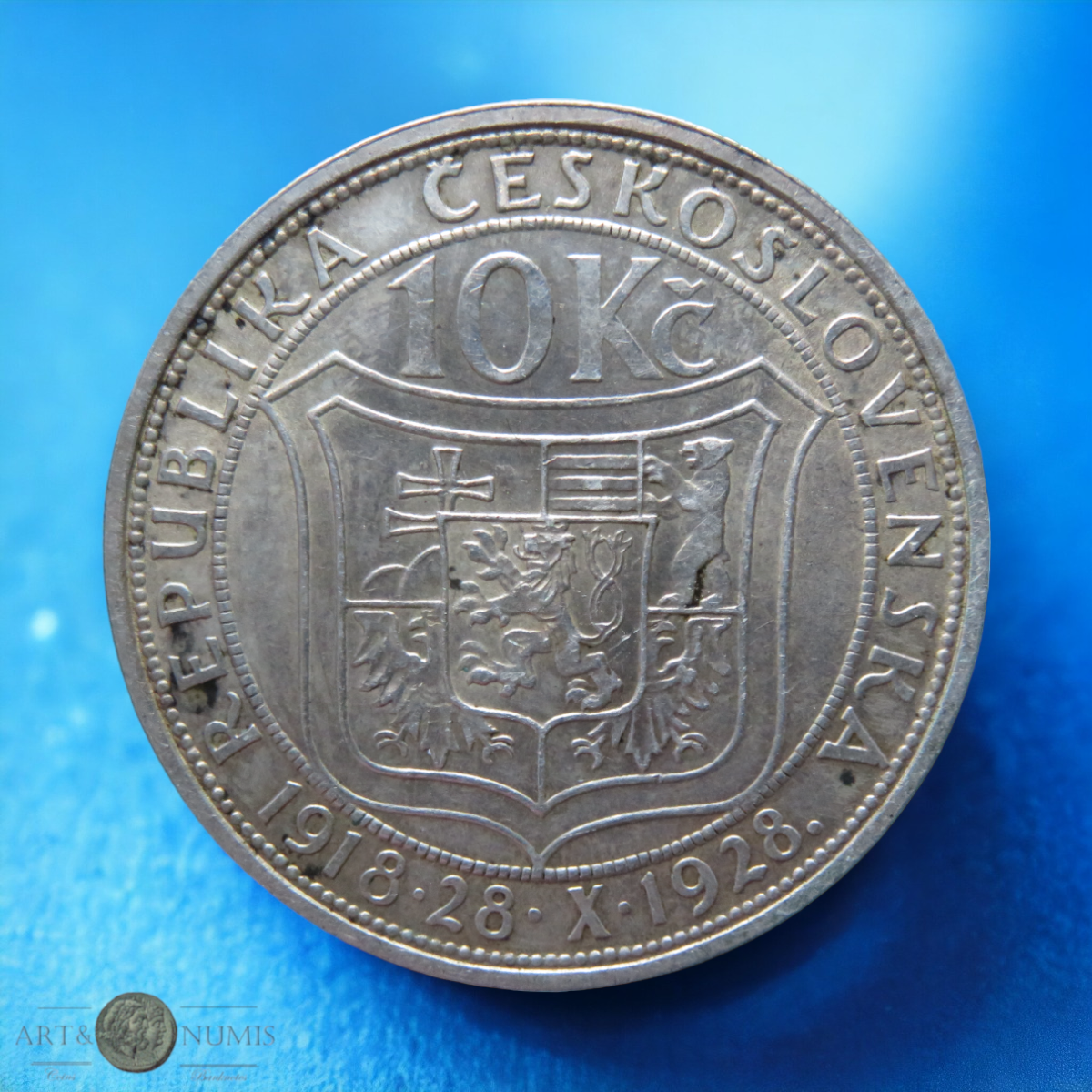 TCHECOSLOVAQUIE - CZECHOSLOVAKIA - 10 Korun 1928 KM.12