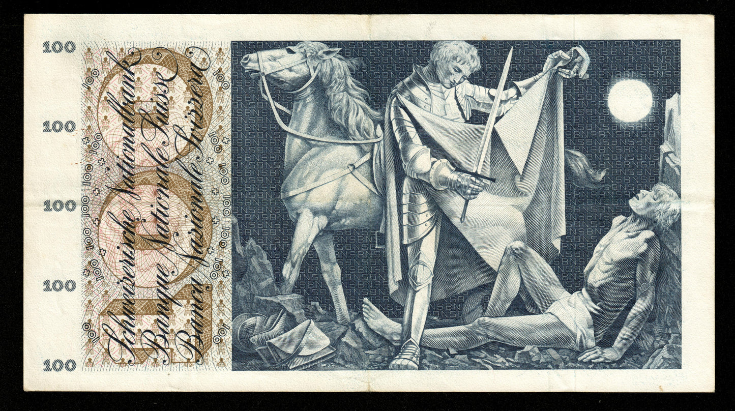SUISSE - SWITZERLAND - 100 Francs 1963 Pick 49e TTB / VF