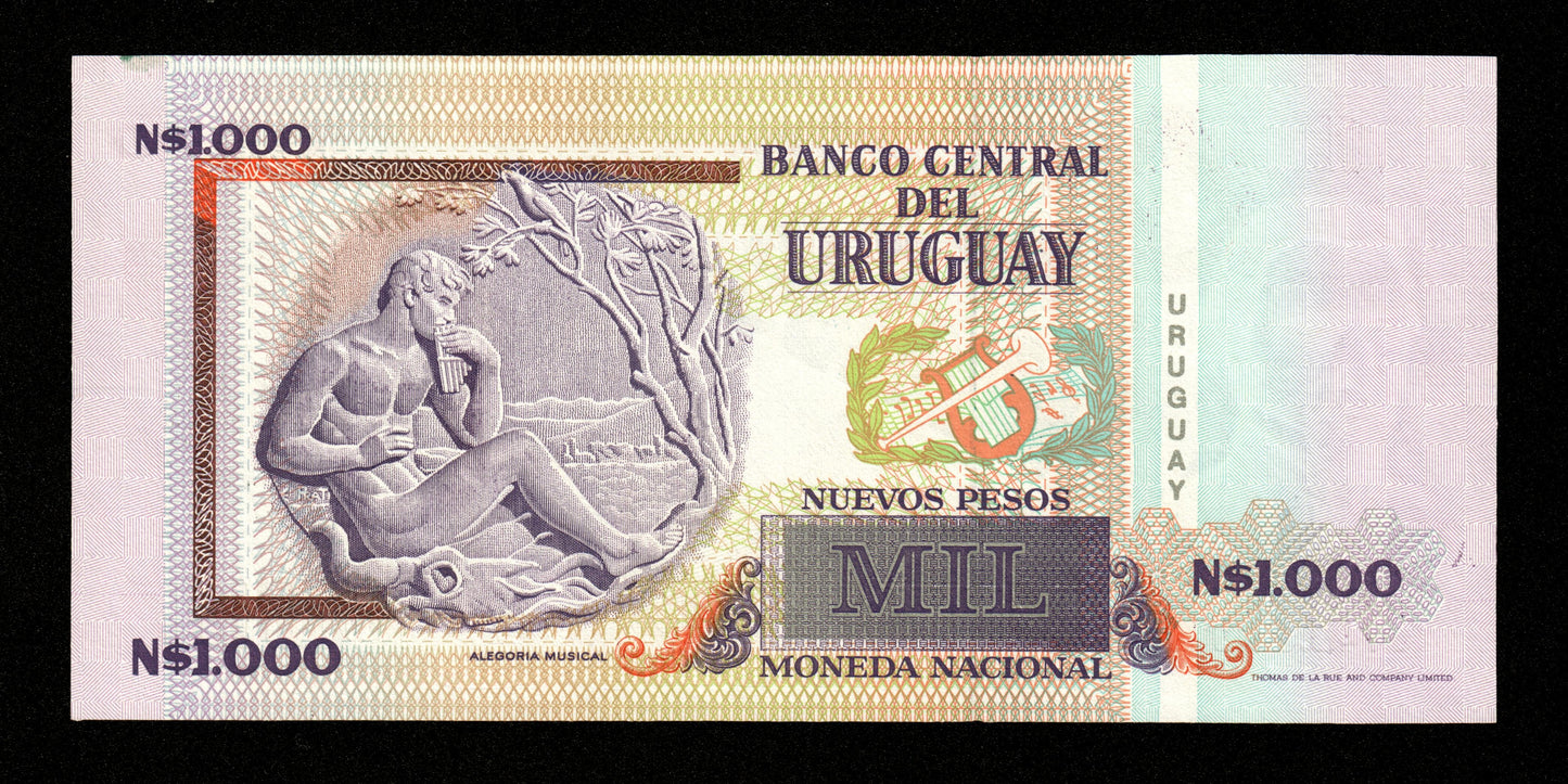 URUGUAY - 1000 Nuevos Pesos 1989 NO EMITIDO Pick 67A NEUF / UNC