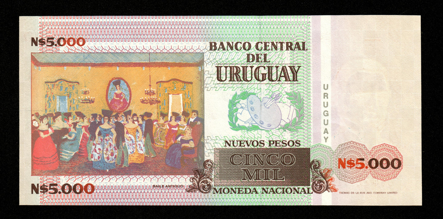URUGUAY - 5000 Nuevos Pesos 1989 NO EMITIDO Pick 68A NEUF / UNC