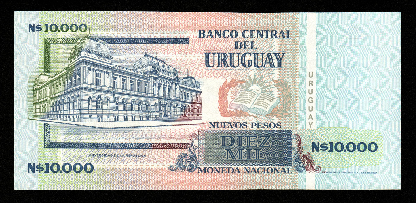 URUGUAY - 10000 Nuevos Pesos 1989 NO EMITIDO Pick 68B NEUF / UNC
