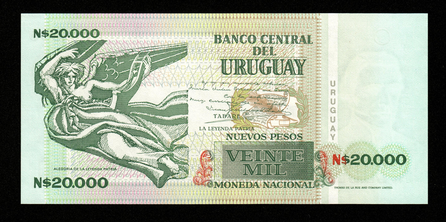 URUGUAY - 20000 Nuevos Pesos 1991 Pick 69b NEUF / UNC