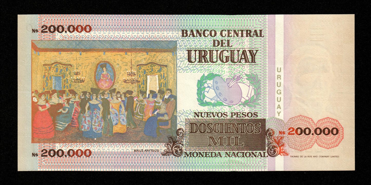 URUGUAY - 200000 Nuevos Pesos 1992 Pick 72a NEUF / UNC