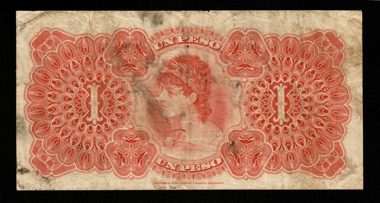 GUATEMALA - Banco Agrícola Hipotecario, 1 Peso 1900 Pick S101a TB / Fine