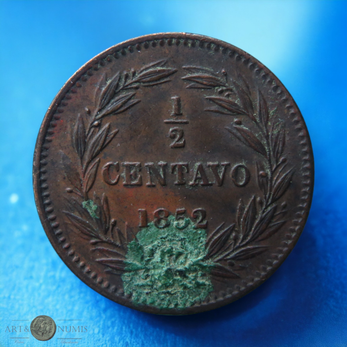 VENEZUELA - 1/2 Centavo 1852 KM.5