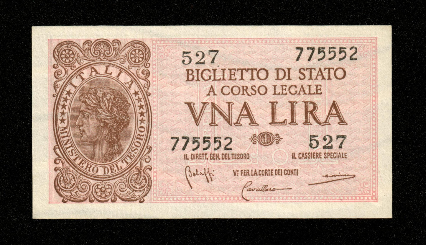 ITALIE - ITALY - 1 Lira 1944 Pick 29b NEUF / UNC