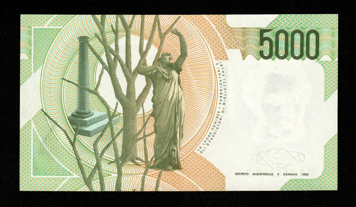 ITALIE - ITALY - 5000 Lire 1985 Pick 111a NEUF / UNC