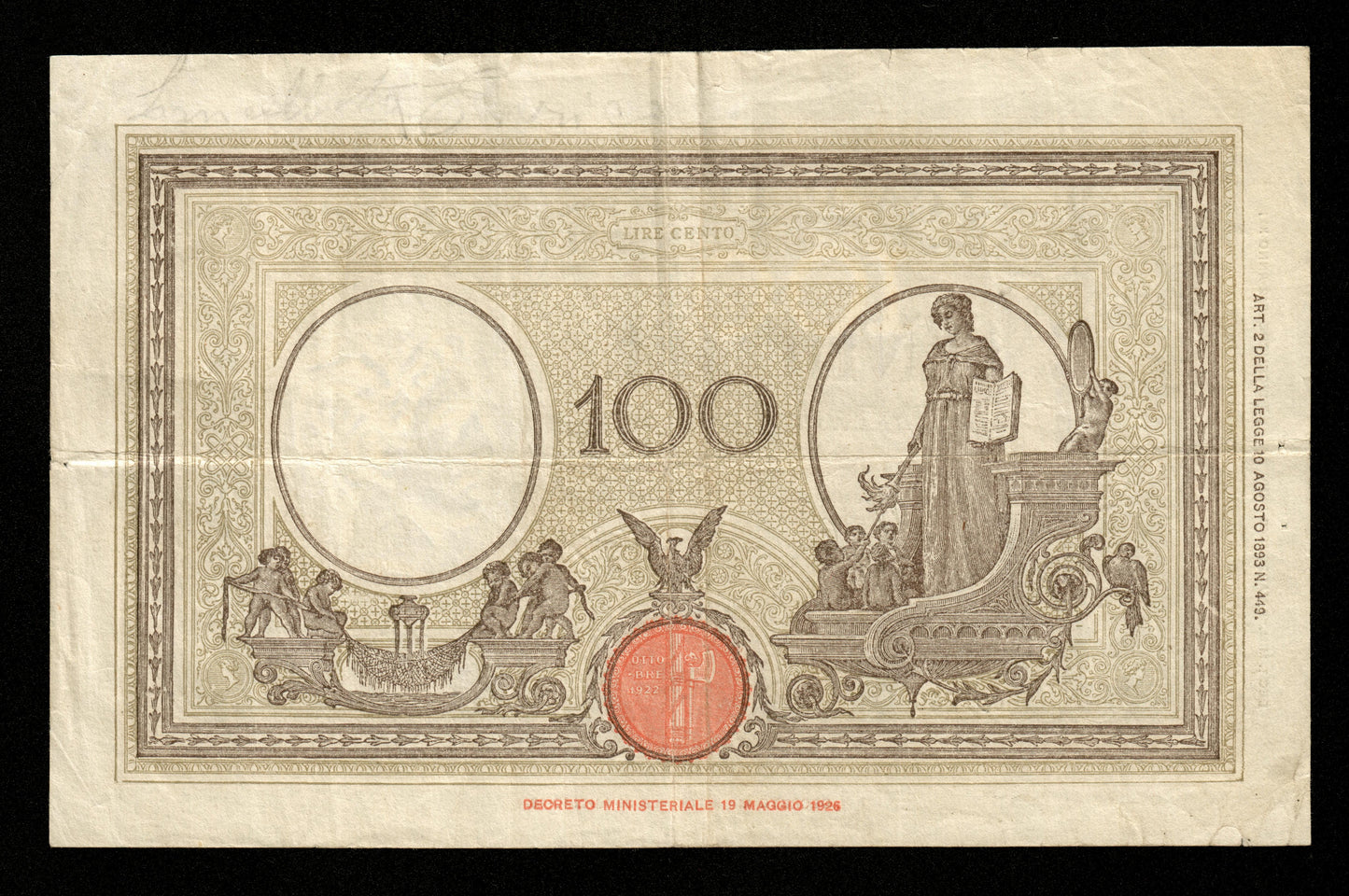 ITALIE - ITALY - 100 Lire 1943 Pick 59 TB / Fine