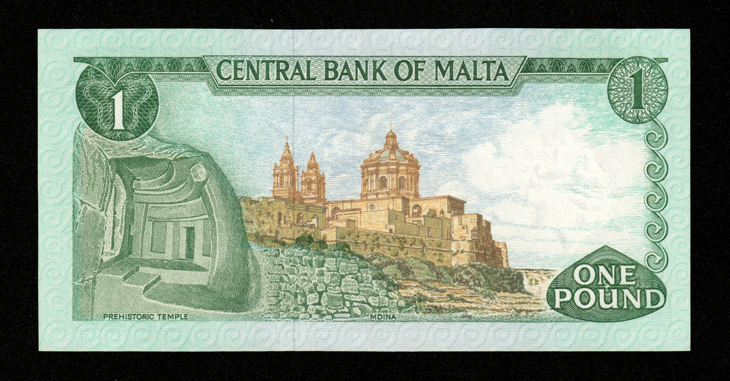 MALTE - MALTA - 1 Lira 1967 (1973) Pick 31d SPL / AU