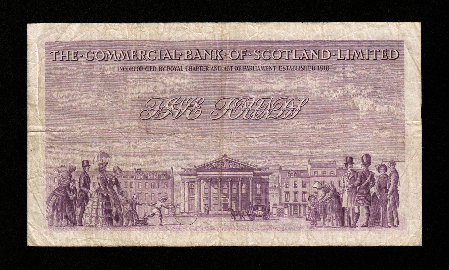 ÉCOSSE - Commercial Bank of Scotland, 5 Pounds 1954 Pick S333 TB / Fine