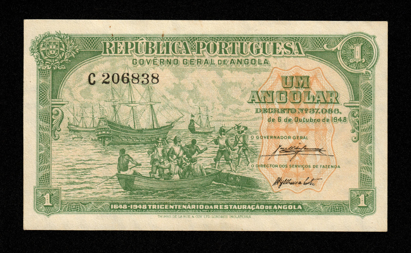 ANGOLA - 1 Angolar 1948 Pick 70 pr.NEUF / UNC-