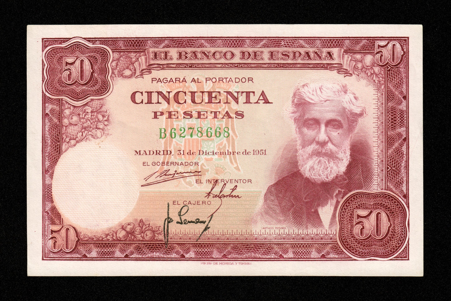 ESPAGNE - 50 Pesetas 1951 Pick 141a pr.NEUF / UNC-
