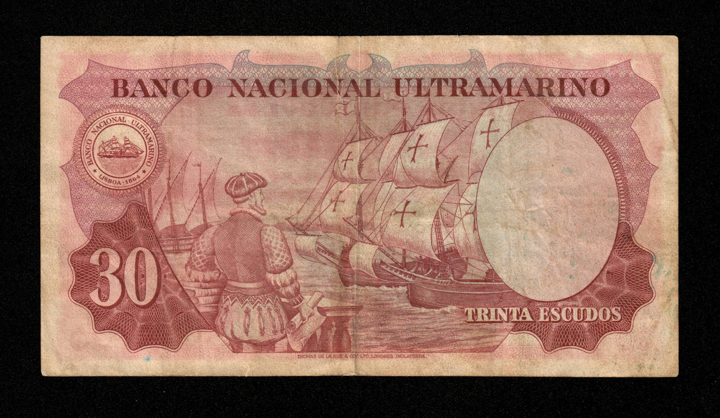 INDE PORTUGAISE - 30 Escudos 1959 Pick 41 TB / Fine