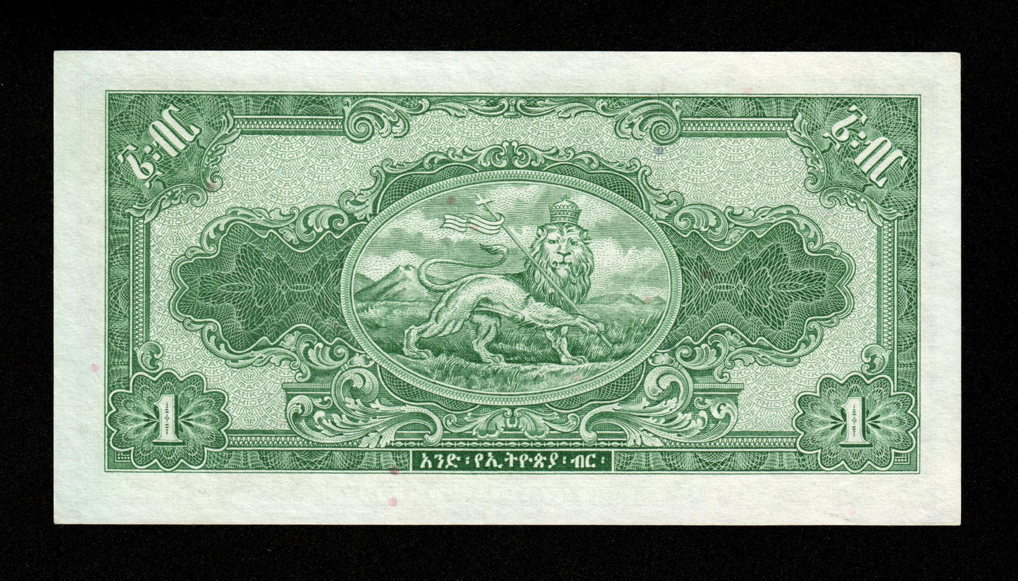 ÉTHIOPIE - 1 Ethiopian Dollar (1945) Pick 12c NEUF Rozell