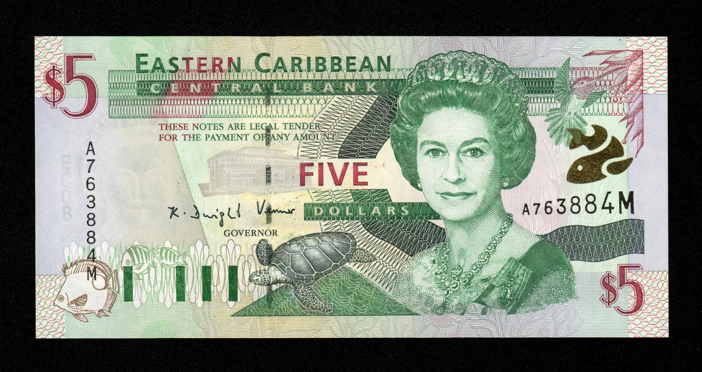 CARAÏBES - EAST CARIBBEAN STATES : Montserrat - 5 Dollars (2000) Pick 37m NEUF