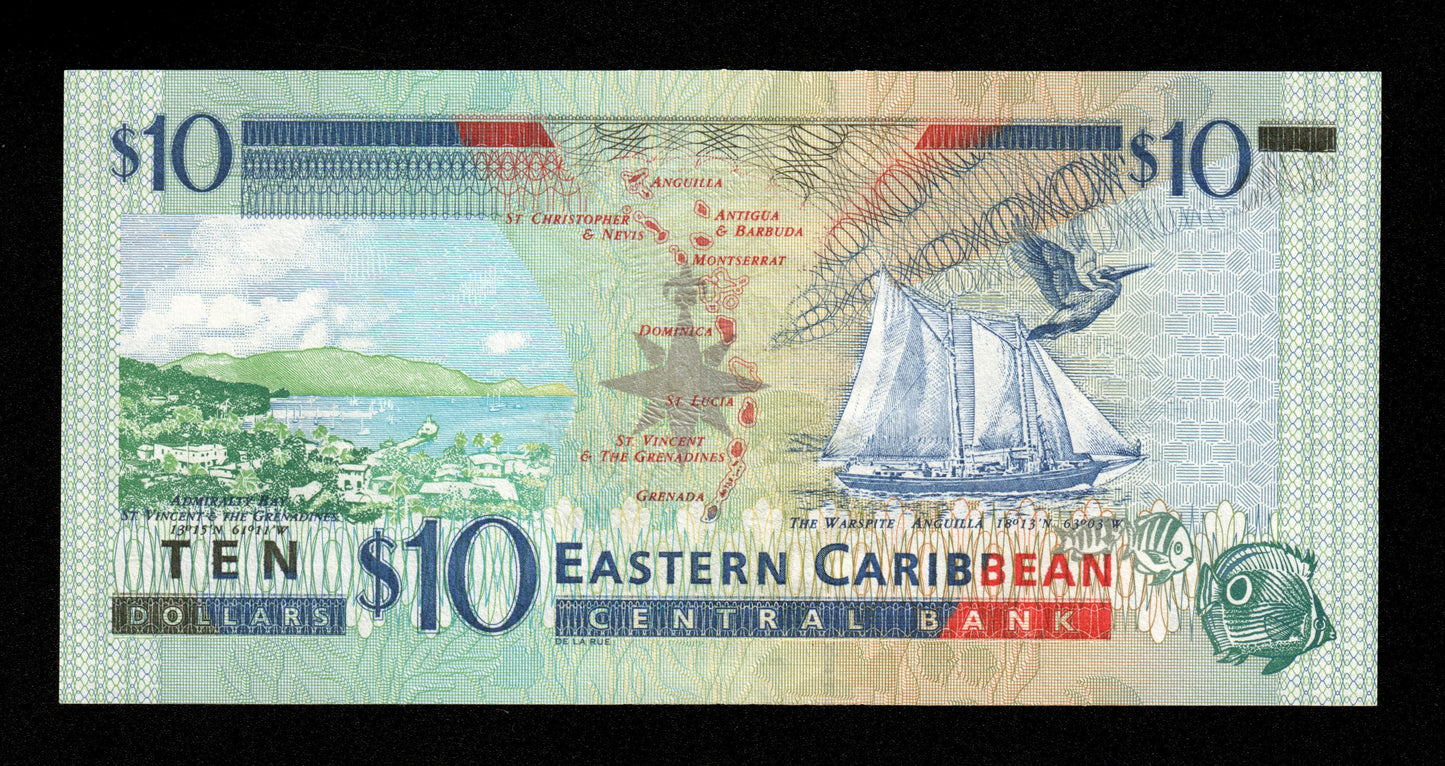CARAÏBES - EAST CARIBBEAN STATES : Montserrat - 10 Dollars (2000) Pick 38m NEUF