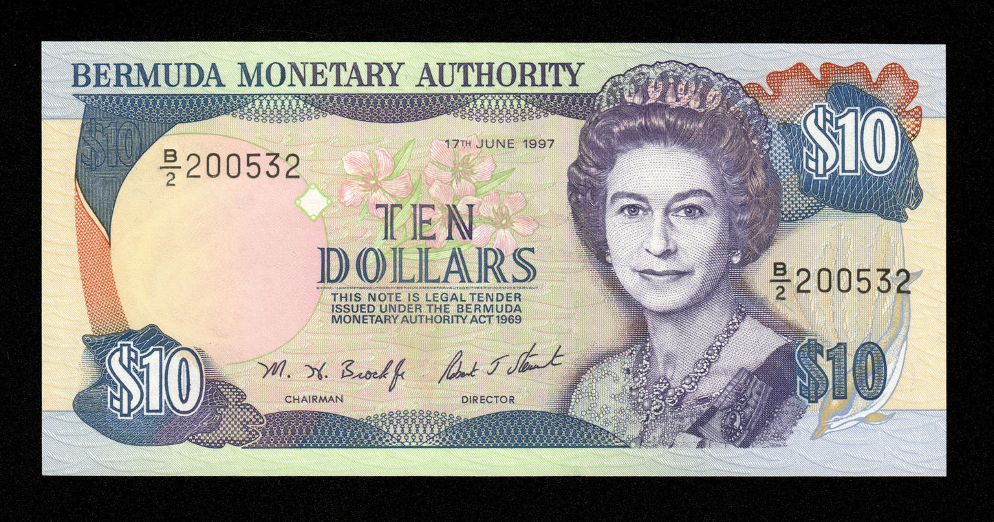 BERMUDES - 10 Dollars 1997 Pick 42c NEUF