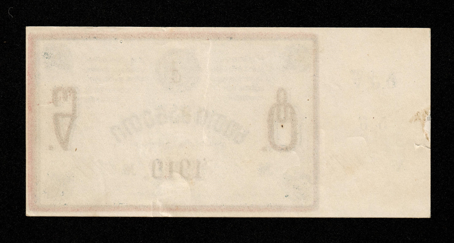 RUSSIE, GEORGIE - Tkvibuli Mines, 5 Roubles 1919 Pick NL SUP / XF