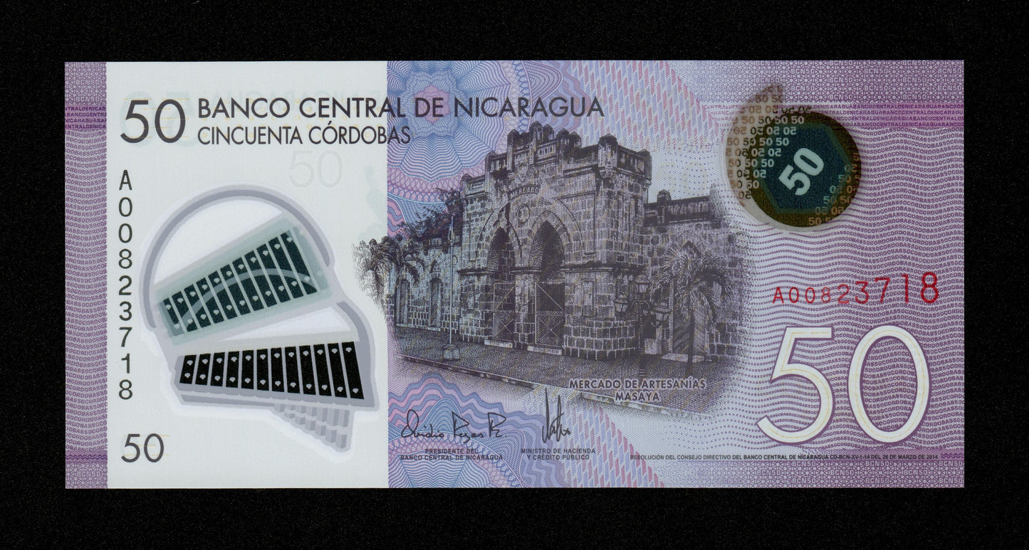 NICARAGUA - 50 Cordobas 2014 Polymère Pick 211a NEUF / UNC
